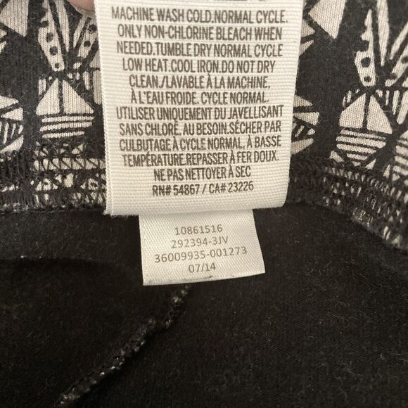 Pink by Victoria's Secret Womens Black and White Abstract Pattern Leggings Small - Picture 4 of 9